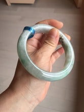 Load image into Gallery viewer, 61.5 mm certified type A 100% Natural oily light green/white/purple chubby Jadeite Jade bangle BM17-2786
