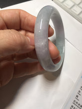 Load image into Gallery viewer, 56.3mm certified 100% natural Type A icy light green/purple jadeite jade bangle PE7-0299

