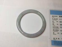 Load image into Gallery viewer, 53.5mm certified 100% natural icy watery light green purple slim round cut jadeite jade bangle PB73-1269
