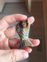 Load image into Gallery viewer, 52x23mm 100% Natural black brown yellow Buffalo Horn 3d carved fish Keychain, pendant, bag hanging group NJ3
