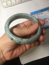 Load image into Gallery viewer, 58.8mm certified Type A 100% Natural dark green gray Jadeite Jade bangle PJ90-6649
