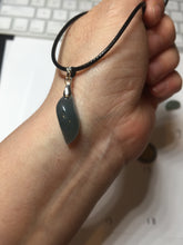 Load image into Gallery viewer, 100% natural type A icy watery dark green jadeite jade petal pendant group F159
