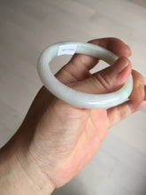 Load image into Gallery viewer, Shopify only 52mm certified type A 100% Natural sunny green/white/yellow oval jadeite jade bangle AR117-0264
