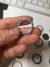 Load image into Gallery viewer, 15.9mm 5 1/4 100% natural type A icy watery green/blue icy watery Guatemala jadeite jade band ring group BP86
