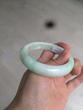 Load image into Gallery viewer, 54.7mm 100% natural Type A sunny green/brown/white jadeite jade bangle R95-3317
