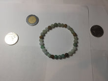 Load image into Gallery viewer, 5.7-6mm size 52-56mm 100% natural type A green/yellow/brown/white jadeite jade beads bracelet PB74
