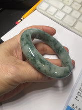 Load image into Gallery viewer, 56mm certified Type A 100% Natural dark green gray Jadeite Jade bangle BS112-6647
