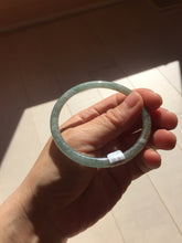 Load image into Gallery viewer, 56.4mm Type A 100% Natural Light Green/Gray/Black/Brown “Reed Flowers &amp; Snow” Guatemala Slim Round Cut Jadeite Bangle PJ125-1413
