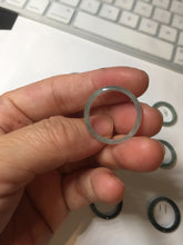 Load image into Gallery viewer, 15.9mm 5 1/4 100% natural type A icy watery green/blue icy watery Guatemala jadeite jade band ring group BP86
