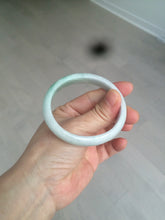 Load image into Gallery viewer, 51.5mm certified 100% natural Type A sunny green/white oval jadeite jade bangle BH57-6125
