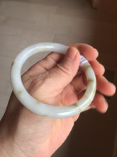 Load image into Gallery viewer, 57.2mm certified 100% natural Type A white yellow brown purple Autumn Leaf round cut jadeite jade bangle H162-6012
