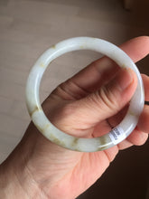 Load image into Gallery viewer, 57.2mm certified 100% natural Type A white yellow brown purple Autumn Leaf round cut jadeite jade bangle H162-6012
