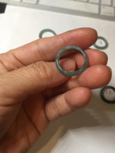 Load image into Gallery viewer, 15.9mm 5 1/4 100% natural type A icy watery green/blue icy watery Guatemala jadeite jade band ring group BP86
