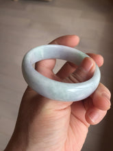 Load image into Gallery viewer, 53.5mm certified type A 100% Natural light green purple white Jadeite Jade bangle J150-6018
