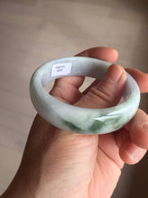 Load image into Gallery viewer, 53.5mm certified type A 100% Natural light green purple white Jadeite Jade bangle J150-6018
