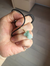 Load image into Gallery viewer, Type A 100% Natural icy watery light green sunny geen purple white clear jadeite jade cute baby bear pendant PH114 Add on item
