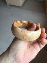 Load image into Gallery viewer, 55.2mm 100% natural orange red yellow Fossil Coral Jade (珊瑚玉) bangle SY128
