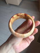 Load image into Gallery viewer, 55.2mm 100% natural orange red yellow Fossil Coral Jade (珊瑚玉) bangle SY128
