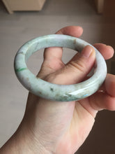 Load image into Gallery viewer, 61.2mm Certified Type A 100% Natural light green/sunny green/brown/black/purple(Rocky Mountain Dusk) chubby Jadeite bangle PD89-1092
