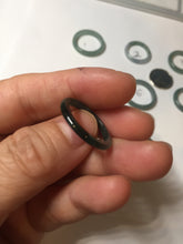Load image into Gallery viewer, 15.9mm 5 1/4 100% natural type A icy watery green/blue icy watery Guatemala jadeite jade band ring group BP86
