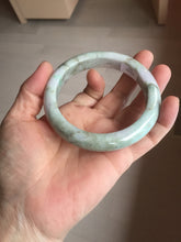 Load image into Gallery viewer, 61.2mm Certified Type A 100% Natural light green/sunny green/brown/black/purple(Rocky Mountain Dusk) chubby Jadeite bangle PD89-1092
