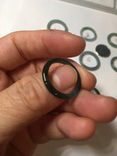 Load image into Gallery viewer, 15.9mm 5 1/4 100% natural type A icy watery green/blue icy watery Guatemala jadeite jade band ring group BP86
