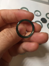 Load image into Gallery viewer, 15.9mm 5 1/4 100% natural type A icy watery green/blue icy watery Guatemala jadeite jade band ring group BP86
