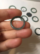 Load image into Gallery viewer, 15.9mm 5 1/4 100% natural type A icy watery green/blue icy watery Guatemala jadeite jade band ring group BP86
