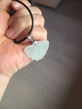 Load image into Gallery viewer, 100% Natural type A icy watery  light green Jadeite Jade butterfly pendant PH113-1
