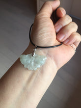 Load image into Gallery viewer, 100% Natural type A icy watery  light green Jadeite Jade butterfly pendant PH113-1
