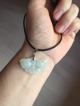 Load image into Gallery viewer, 100% Natural type A icy watery  light green Jadeite Jade butterfly pendant PH113-1
