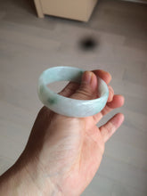 Load image into Gallery viewer, 52.2mm certified 100% natural Type A sunny green/white/purple jadeite jade bangle BK7-2419
