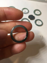 Load image into Gallery viewer, 15.9mm 5 1/4 100% natural type A icy watery green/blue icy watery Guatemala jadeite jade band ring group BP86
