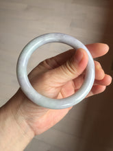 Load image into Gallery viewer, 58.5mm certified type A 100% Natural  light green/purple round cut Jadeite Jade bangle BM83-0021
