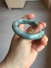 Load image into Gallery viewer, 52.5mm certified Type A 100% Natural dark green/black Jadeite Jade bangle PD135-6275
