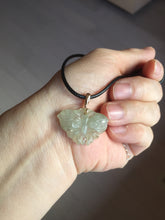 Load image into Gallery viewer, 100% Natural type A icy watery light green Jadeite Jade butterfly pendant PH113-2
