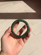 Load image into Gallery viewer, 54.9mm certified 100% Natural dark green/black nephrite (碧玉)  bangle HT168-9-3914
