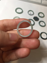 Load image into Gallery viewer, 15.9mm 5 1/4 100% natural type A icy watery green/blue icy watery Guatemala jadeite jade band ring group BP86
