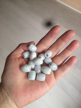 Load image into Gallery viewer, 12mm Type A 100% Natural white/light green/purple olive shape Jadeite Jade LuluTong (Every road is smooth) beads AX23 (Add on item)
