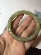 Load image into Gallery viewer, 58.4mm certified Type A 100% Natural yellow/brown flying dandelions nephrite Jade bangle HF80-0469
