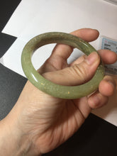 Load image into Gallery viewer, 58.4mm certified Type A 100% Natural yellow/brown flying dandelions nephrite Jade bangle HF80-0469
