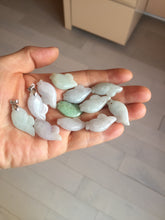 Load image into Gallery viewer, 100% Natural type A clear/green/ purple/white jadeite jade 3D fish Pendant PH111 Add on item
