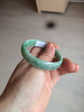 Load image into Gallery viewer, 51.7mm certified 100% natural Type A sunny green/gray jadeite jade bangle BK6-3358

