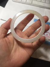 Load image into Gallery viewer, 56mm certified 100% natural type A light yellow brown sugar flat jadeite jade bangle PA169-6634
