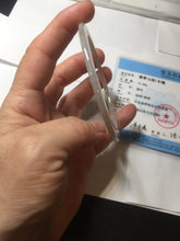 Load image into Gallery viewer, 56mm certified 100% natural type A light yellow brown sugar flat jadeite jade bangle PA169-6634
