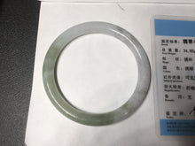 Load image into Gallery viewer, 58.7mm Certified Type A 100% Natural green white slim round cut Jadeite Jade bangle Y169-3693
