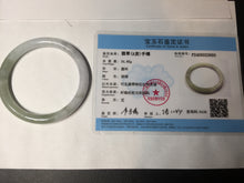 Load image into Gallery viewer, 58.7mm Certified Type A 100% Natural green white slim round cut Jadeite Jade bangle Y169-3693
