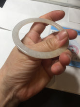 Load image into Gallery viewer, 56mm certified 100% natural type A light yellow brown sugar flat jadeite jade bangle PA169-6634
