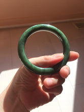 Load image into Gallery viewer, 57.4m certified 100% Natural dark green/black nephrite (碧玉)  bangle HT168-8-3907
