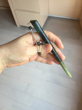 Load image into Gallery viewer, 15cm 100% Natural light green black gray blue Xiu Jade Serpentine hairpin AW33
